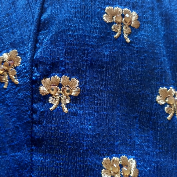 Rani pink and royal blue lehanga with duppata - Picture 4 of 6